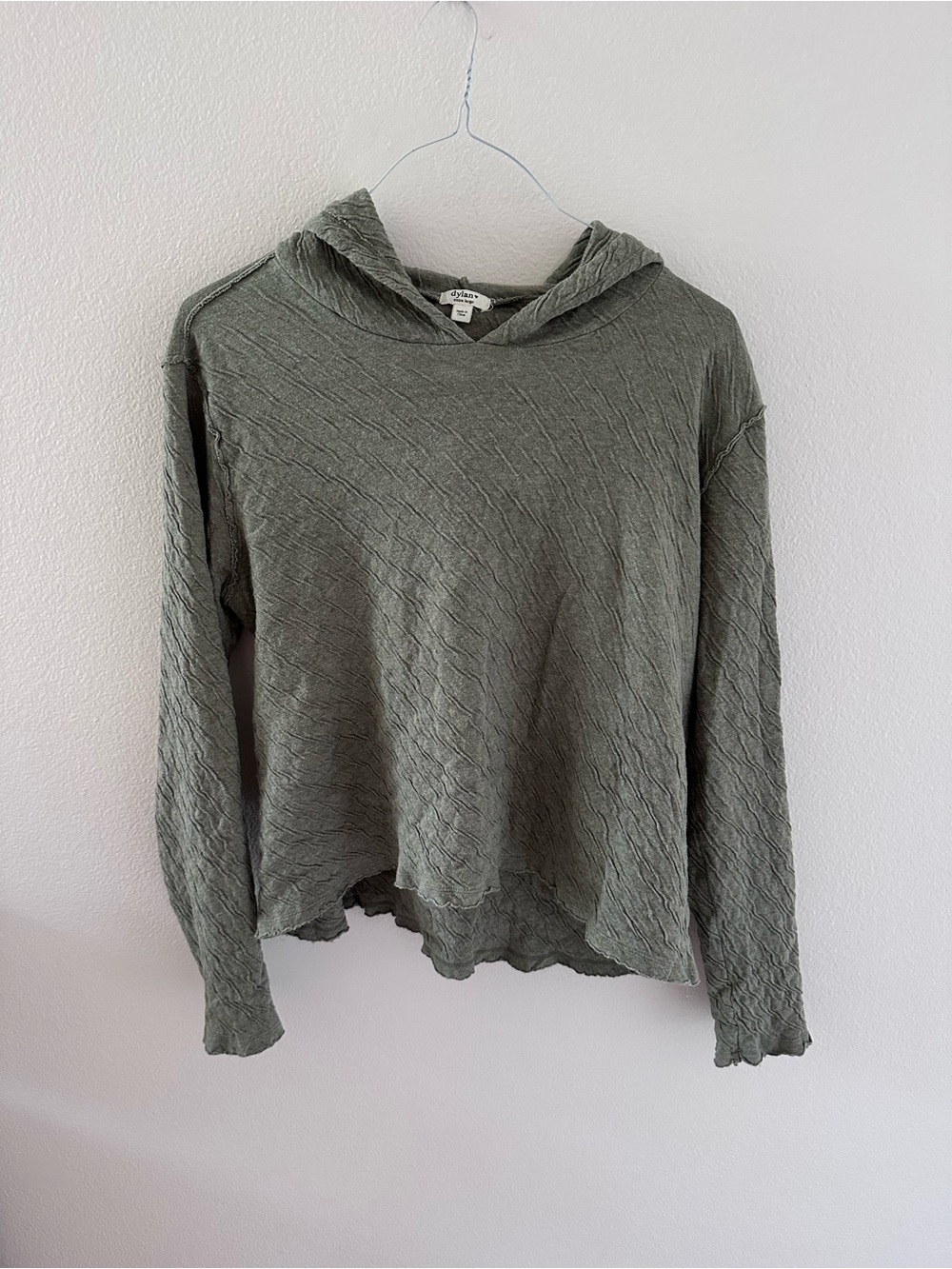 100% cotton lightweight textured sweatshirt